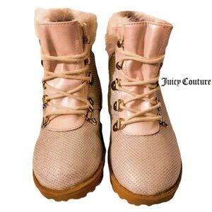 Juicy Couture Glitter Hiker Bootie, Girls Sz 3, EUC